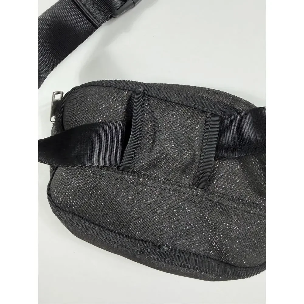 Ivivva by Lululemon Round Off Black Shimmer Crossbody Belt Bag Wristlet OS